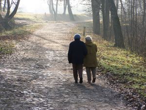 walking outdoors